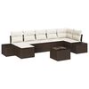 vidaXL Tuin Sofa Set met kussen 8 pcs Bruin poly rattan