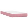 vidaXL Boxspring met matras fluweel roze 90x220 cm