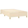 vidaXL Boxspring bed 120x200 cm stof cr&egrave;mekleurig