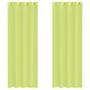 vidaXL Gordijnen Voile met doorvoertules 2 st 140x260 cm appelgroen