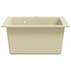 vidaXL Gootsteen enkele bak graniet beige