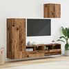 vidaXL TV Wandmeubels 4 pcs Oud Hout Bewerkt hout