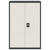 vidaXL Archiefkast 90x40x140 cm staal antracietkleurig en wit