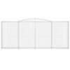 vidaXL Schanskorven 3 st gewelfd 400x30x160/180 cm ijzer