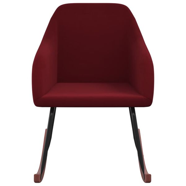 vidaXL Schommelstoel fluweel wijnrood