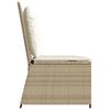 vidaXL Tuinbank Beige poly rattan