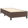 vidaXL Boxspring met matras en LED kunstleer bruin 80x200 cm