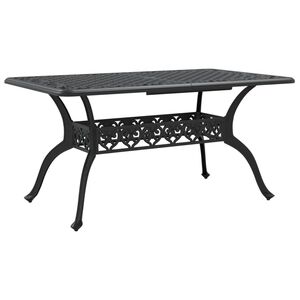 vidaXL Tuintafel 150x90x72 cm gietaluminium zwart