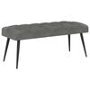 vidaXL Bank met knoopverstelling Donkergrijs 110 x 40 x 46 cm Fluweel