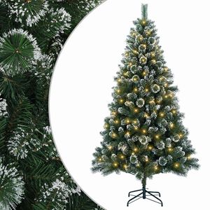 vidaXL Kunstkerstboom 120 cm 150 LED's Warmwit PVC en Metaal Groen