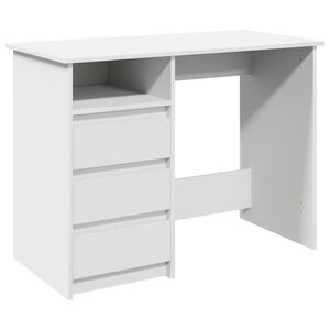 vidaXL Bureau 102x50x75 cm bewerkt hout wit