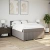 vidaXL Boxspring met matras stof taupe 160x200 cm