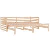 vidaXL Slaapbank uitschuifbaar 2x(80x200) cm massief grenenhout