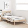vidaXL Bedframe met hoofdeinde Bruin 75 x 190 cm Massief grenenhout