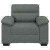 vidaXL Fauteuil 60 cm stof donkergrijs