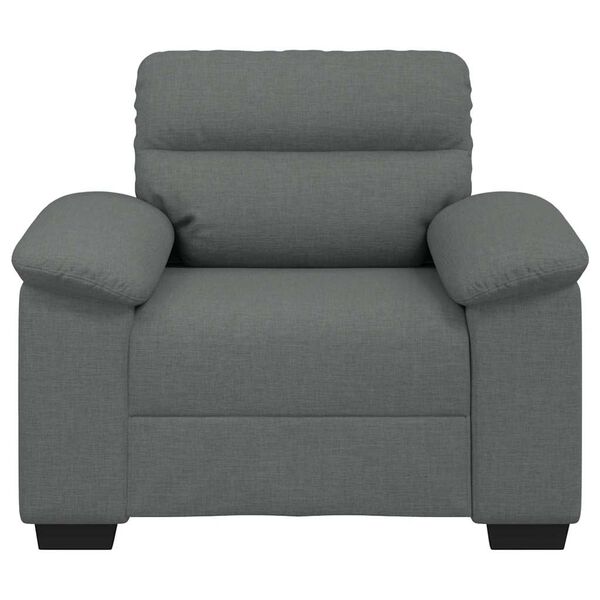 vidaXL Fauteuil 60 cm stof donkergrijs