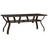 vidaXL Tuintafel 180x80x70 cm staal en glas bruin en zwart