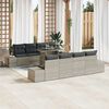 vidaXL Tuin Sofa Set met kussen 9 pcs Licht Grijs en Donker Grijs