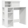 vidaXL Bureau Wit Bewerkt hout 90 x 48 x 101,5 cm
