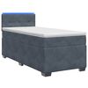 vidaXL Boxspring Bed met Matras en LED Donkergrijs Enkel fluweel