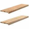 vidaXL Traptreden 2 st 100x30x2 cm onbehandeld massief eikenhout