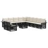 vidaXL Tuinbankenset 12 pcs Zwart poly rattan