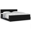 vidaXL Ottoman bed met matras 200x200 cm fluweel zwart