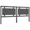 vidaXL Bedframe met hoofdbord massief hout grijs 200x200 cm