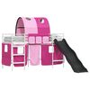 vidaXL Bunkbed voor kinderen met gordijnen Wit en Roze 90 x 190 cm