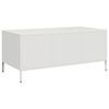 vidaXL Salontafel 101,5x50x43,5 cm koudgewalst staal wit