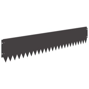 vidaXL Gazonrand 20 st 103 x 20 cm Staal Zwart