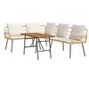 vidaXL Tuinbankenset 2 pcs Beige poly rattan