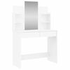 vidaXL Kaptafel met spiegel 96x39x142 cm hoogglans wit