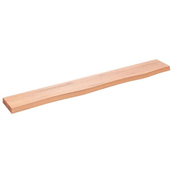 vidaXL Wandschap 80x10x2 cm behandeld massief eikenhout lichtbruin