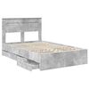 vidaXL Bedframe met lade Beton Grijs 120 x 190 cm Ingenieurshout
