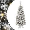 vidaXL Kunstmatige Inklapbare Kerstboom Groen en Wit 120 cm