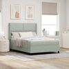 vidaXL Boxspringbed met hoofdeinde Lichtgrijs 160 x 200 cm Fluweel