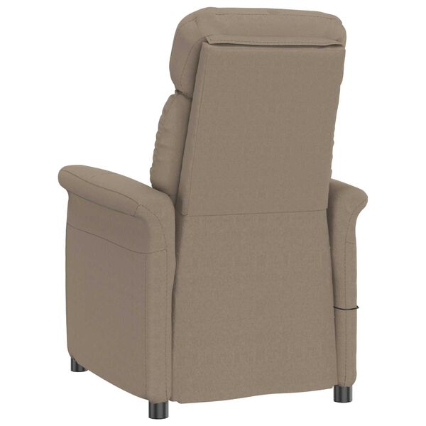 vidaXL Massagestoel met kussen Taupe 70.5 x 96.5 x 95 cm Stof
