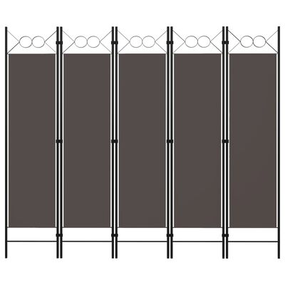 vidaXL Kamerscherm met 5 panelen 200x180 cm antraciet