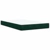 vidaXL Boxspring met matras fluweel donkergroen 120x200 cm
