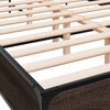 vidaXL Bedframe bewerkt hout metaal bruin eikenkleur 140x190 cm