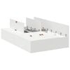vidaXL Opbergbedframe met opslag Wit 120 x 190 cm Bewerkt hout