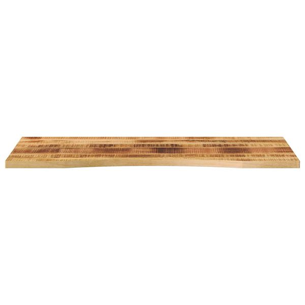 vidaXL Bureaublad met ronding 120x50x2,5 cm massief ruw mangohout