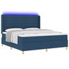 vidaXL Boxspringbed met matras met hoofdeinde Blauw 140 x 200 cm Stof