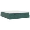 vidaXL Ottoman bed met matrassen 180x200cm fluweel donkergroen