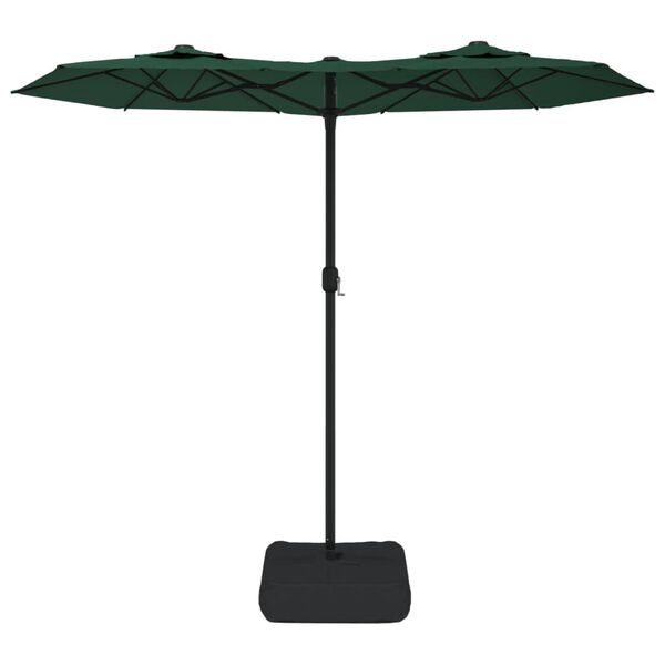 vidaXL Parasol dubbel dak 316x145 cm groen