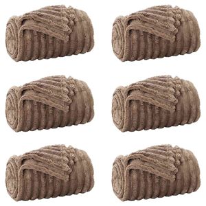 vidaXL Kleden 6 st Camel 240 x 220 cm 8.24 kg Fleece