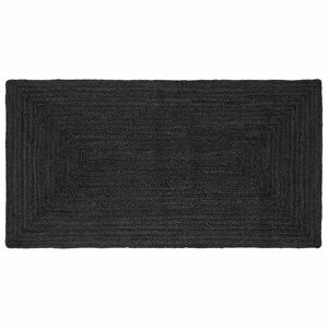 vidaXL Gebied Tapijt Donkergrijs 80 x 150 cm Jute