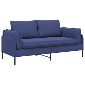 vidaXL 2-Zits Sofa 2-zits Politieblauw 188 x 81 x 89 cm fluweel