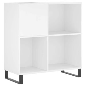 vidaXL Platenkast 84,5x38x89 cm bewerkt hout wit